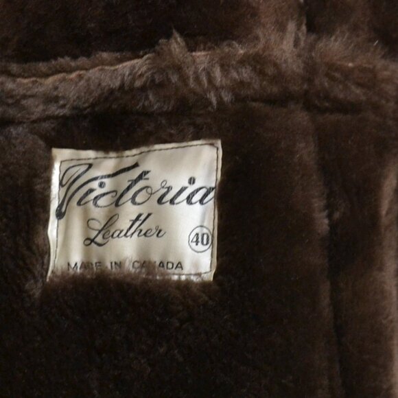 Vintage  western Sheepskin  chunky Leather Men's Winter Jacket Coat - Picture 6 of 7